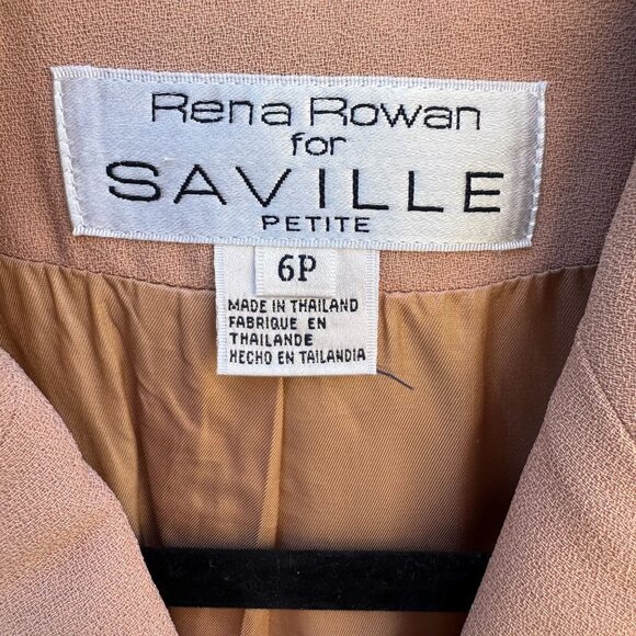 Rena Rowan For Saville Petite Vintage Womens Blush Pink Preppy Blazer Jacket 6P - Picture 2 of 8